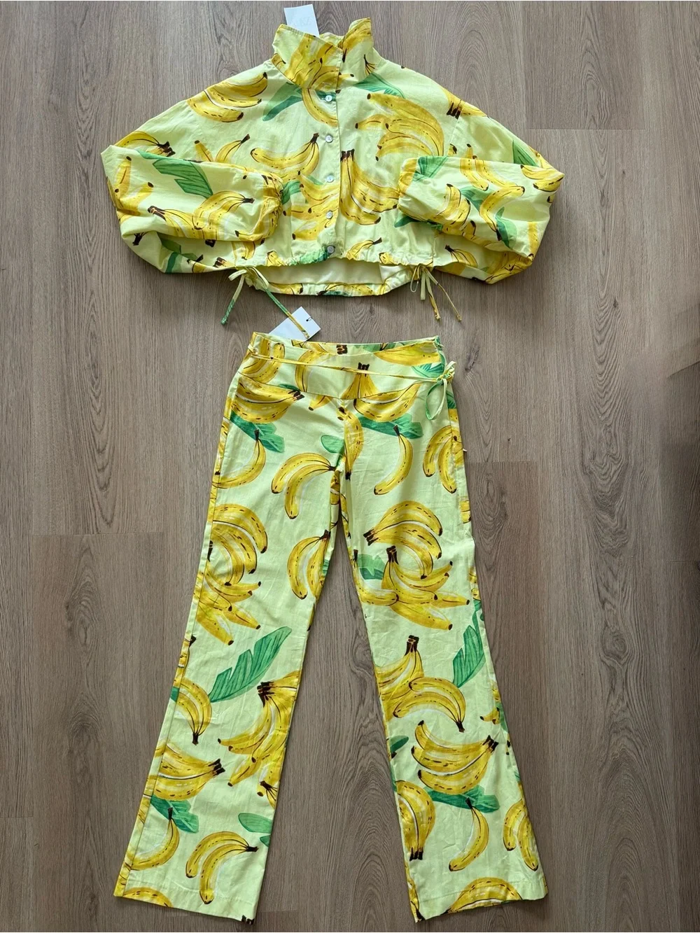 ZARA BANANA JACKET AND PANTS MATCHING SET XS (0)